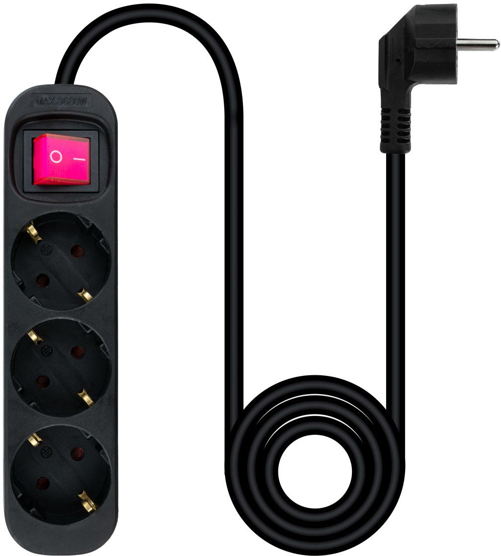 Picture of Picture of Regleta Nanocable 3 Tomas c/ switch 1.4 M Negro