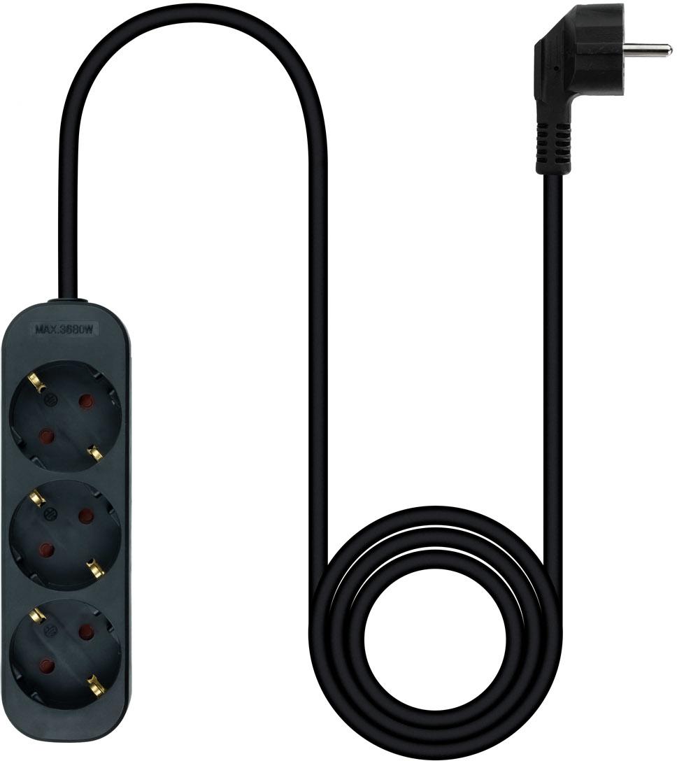 Picture of Picture of Regleta Nanocable 3 Tomas 1.4 M Negro