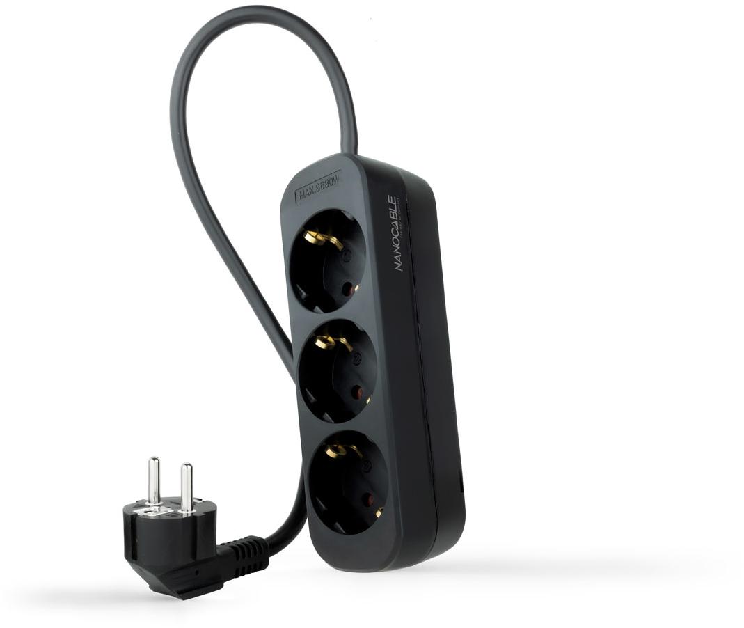 Picture of Picture of Regleta Nanocable 3 Tomas 1.4 M Negro