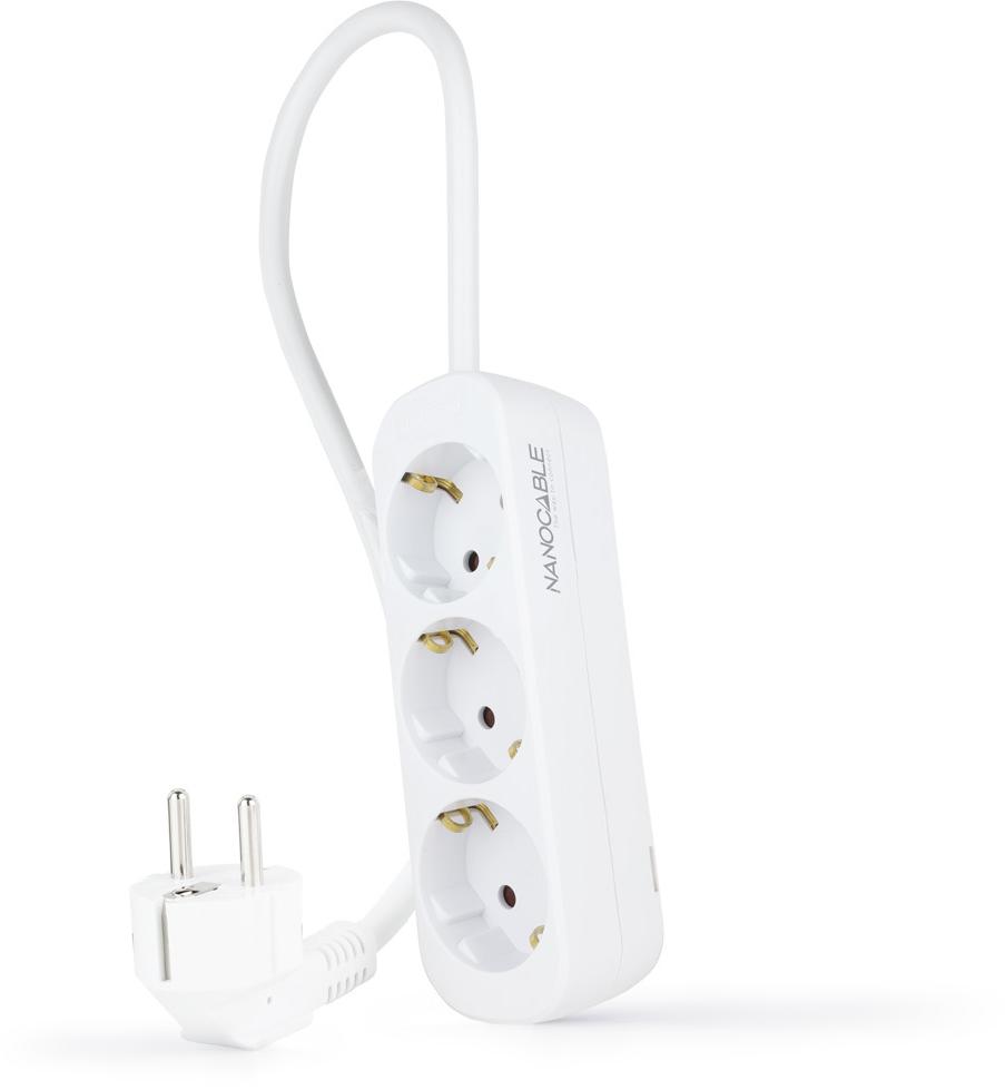 Picture of Picture of Regleta Nanocable 3 Tomas 1.4 M Blanco