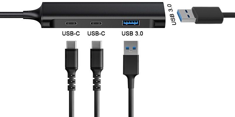 conceptronic - HUB USB Conceptronic 4-in-1 USB-C 3.2 > 2x USB-C 3.0 + 2x USB-A