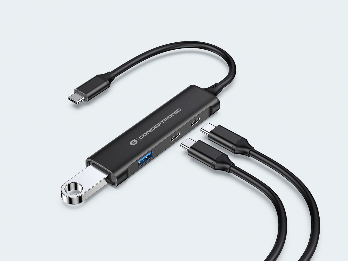 conceptronic - HUB USB Conceptronic 4-in-1 USB-C 3.2 > 2x USB-C 3.0 + 2x USB-A