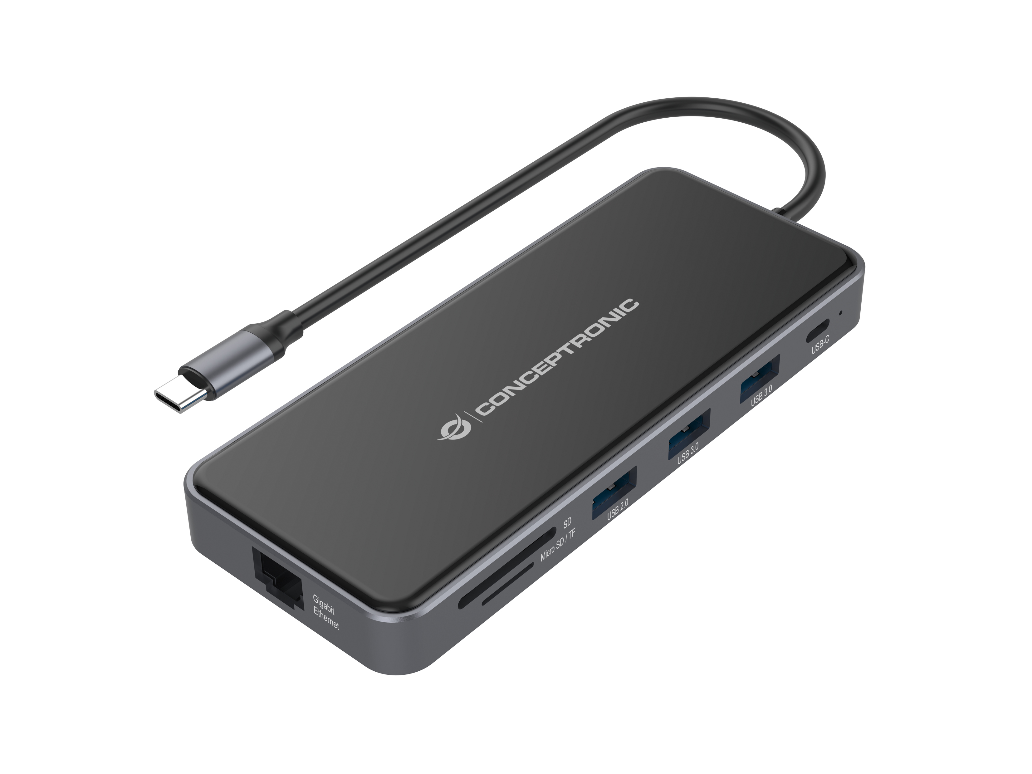 Picture of Picture of HUB USB 12 en 1 USB-C 3.2 > 3x USB-A 3.0 + 2x HDMI + VGA + USB 2.0 + Gigabit + USB-C (PD100W) + Lector de Tarjetas + Audio