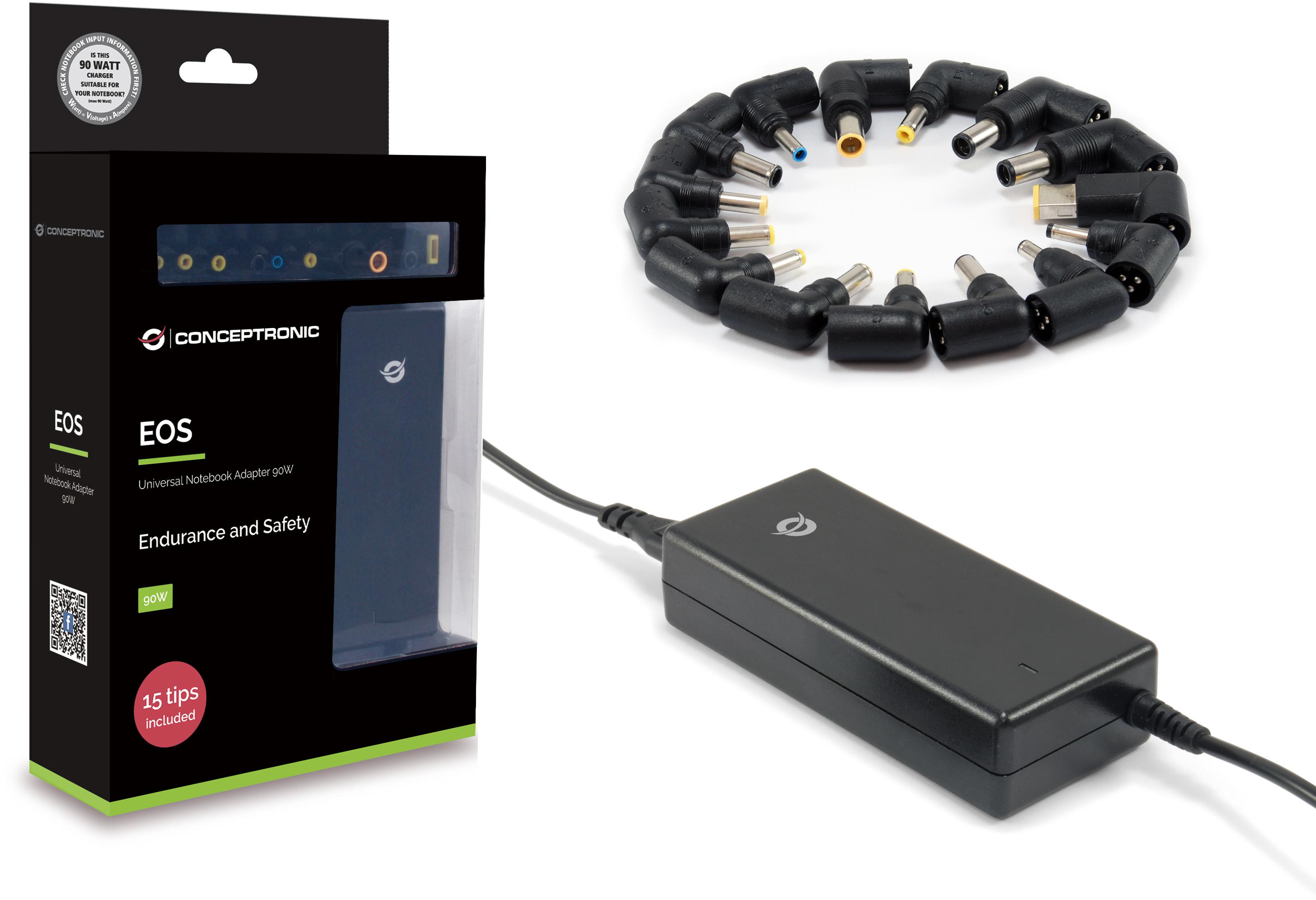 conceptronic - Cargador Universal Conceptronic 90W 10 Conectores