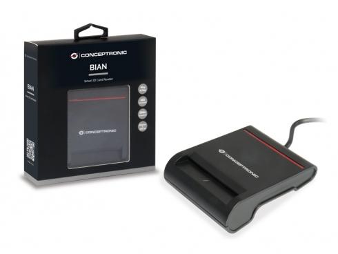 Picture of Picture of Lector de Tarjetas Conceptronic Tarjetas Inteligentes / DNI Negro