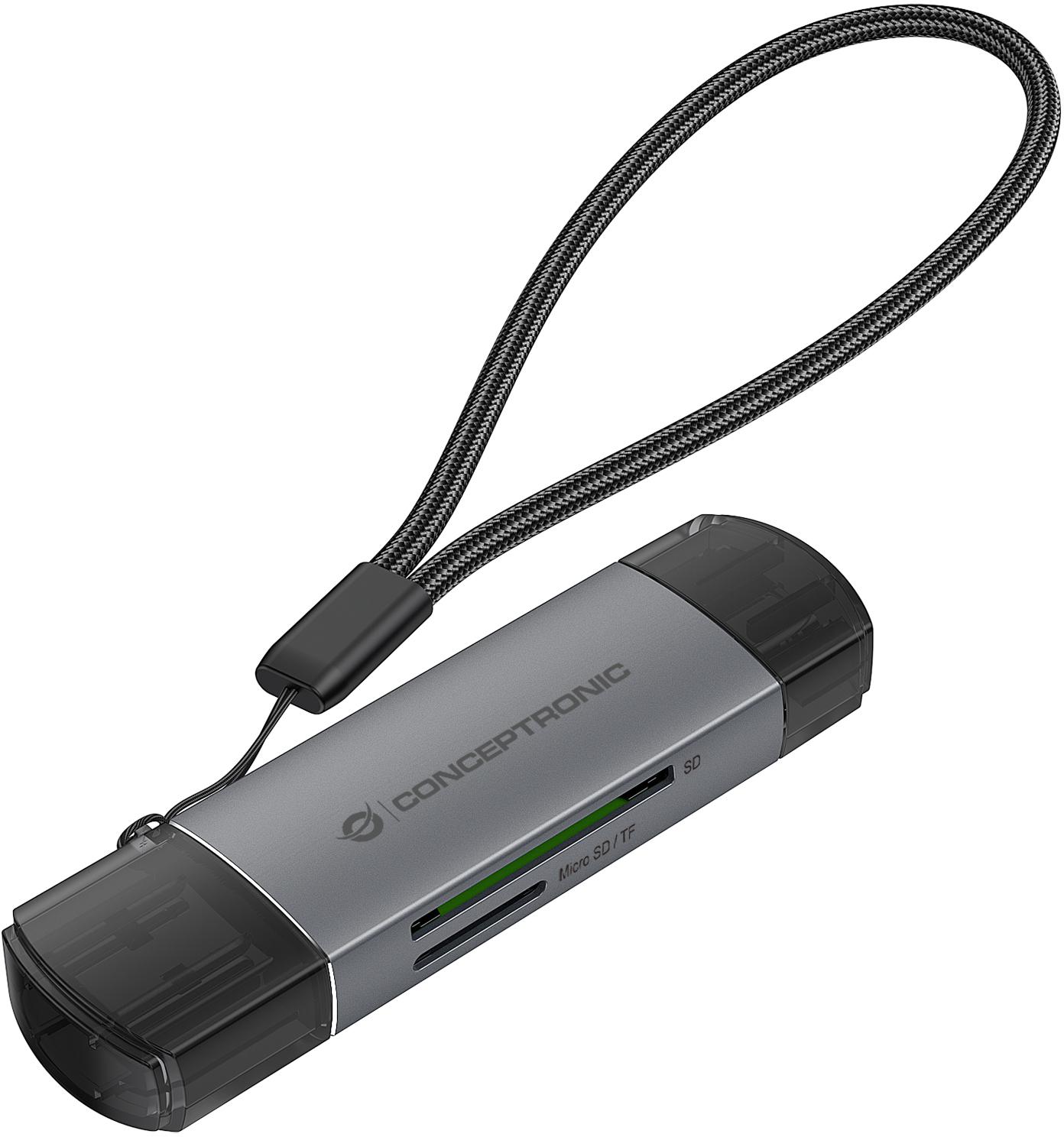 conceptronic - Lector de Tarjetas Conceptronic Tarjetas SD/MicroSD USB 3.0 USB-C