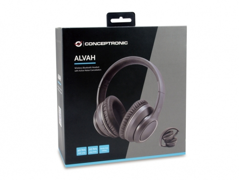 conceptronic - Headset Conceptronic Polona ALVAH01B Bluetooth Stereo c/ Cancelamento de ruído