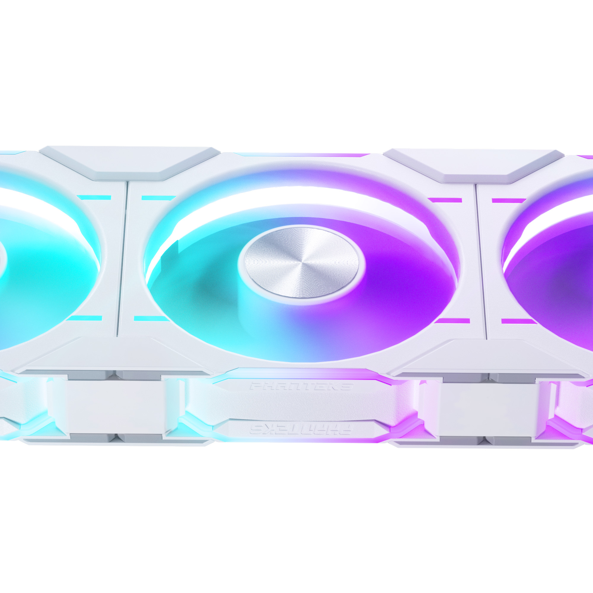 Phanteks - Ventilador Phanteks D30 PWM D-RGB Blanco Pack 3 - 120mm