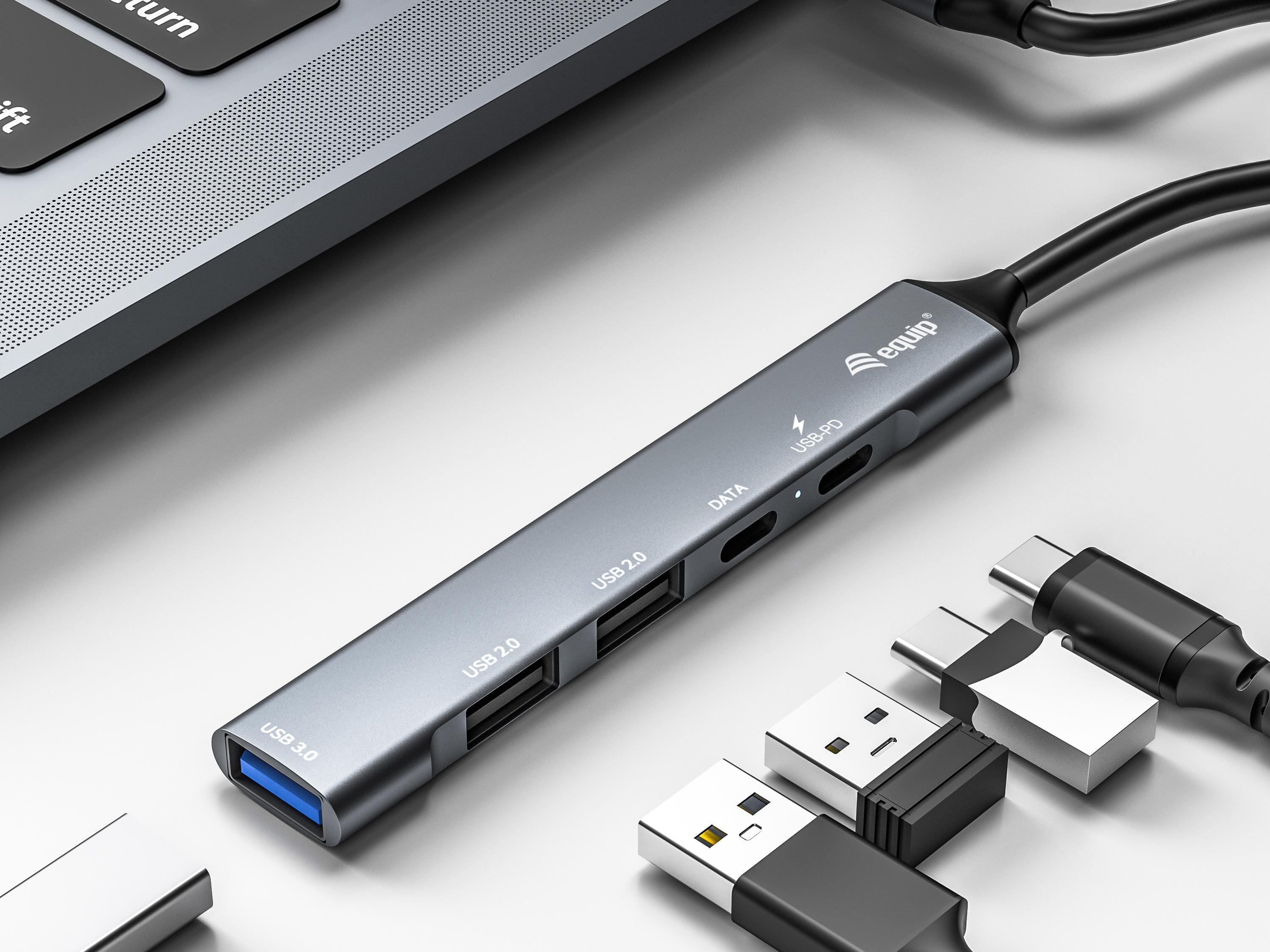equip - HUB Equip USB 3.0/2.0 de 5 puertas com USB-C 100 W USB
