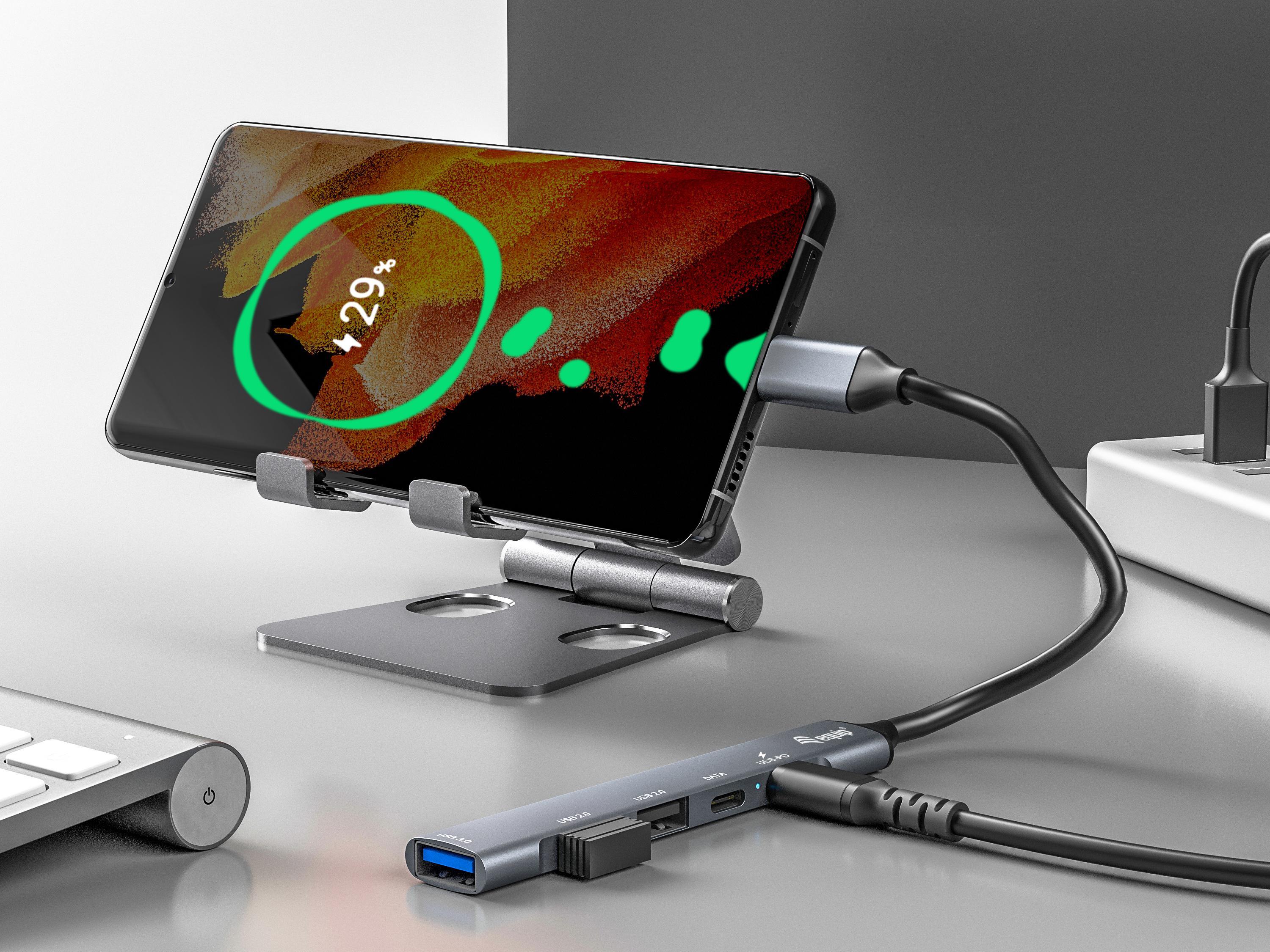 equip - HUB Equip USB 3.0/2.0 de 5 puertas com USB-C 100 W USB
