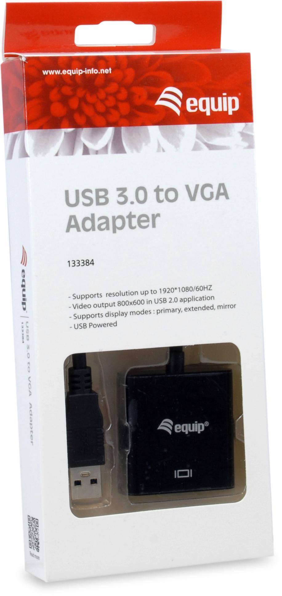 equip - Adaptador EQUIP USB 3.0 para VGA (HD15)