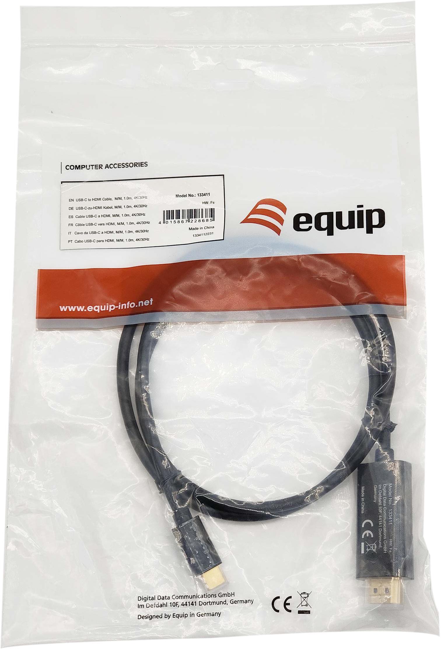 equip - Cable Equip USB-C > HDMI M/M 1.0M 4K/30Hz