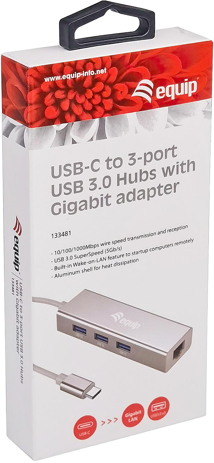 equip - Hub USB-C Equip 3 Puertas USB 3.0