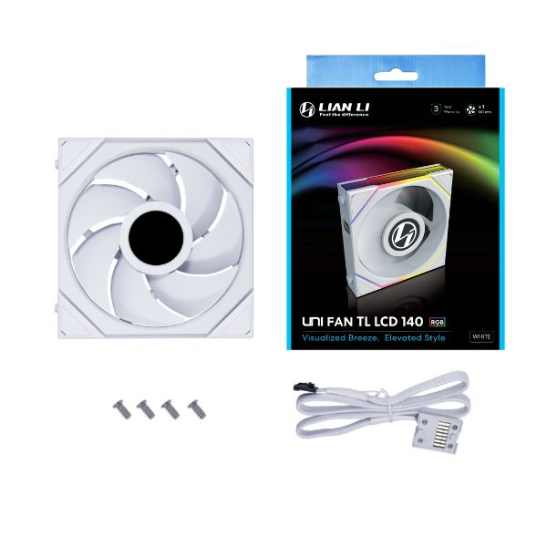 Picture of Picture of Ventilador Lian Li UNI FAN TL140 LCD RGB PWM Blanco 140mm