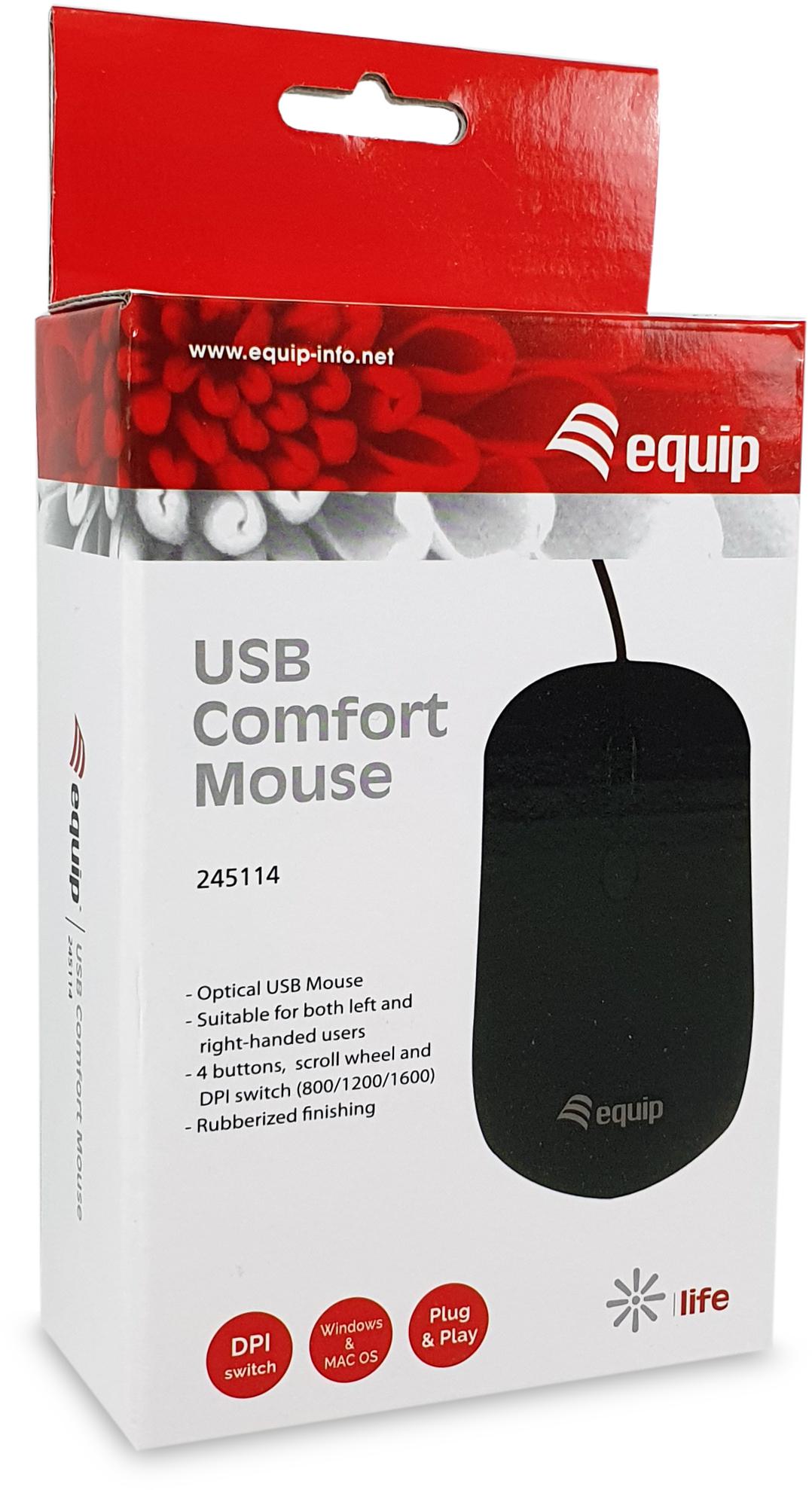 equip - Ratón Equip Comfort USB Negro