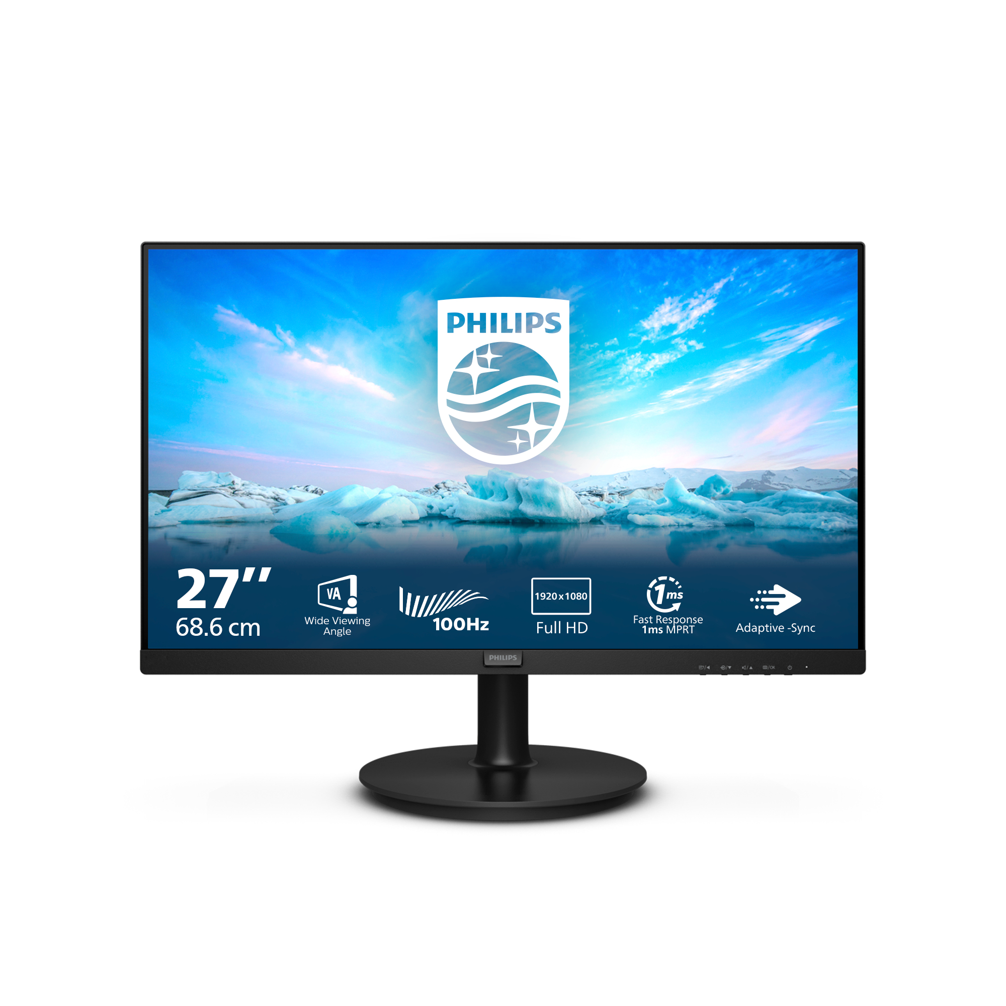 Philips - Monitor Philips V-Line 27" 271V8LAB VA FHD 100Hz c/colunas
