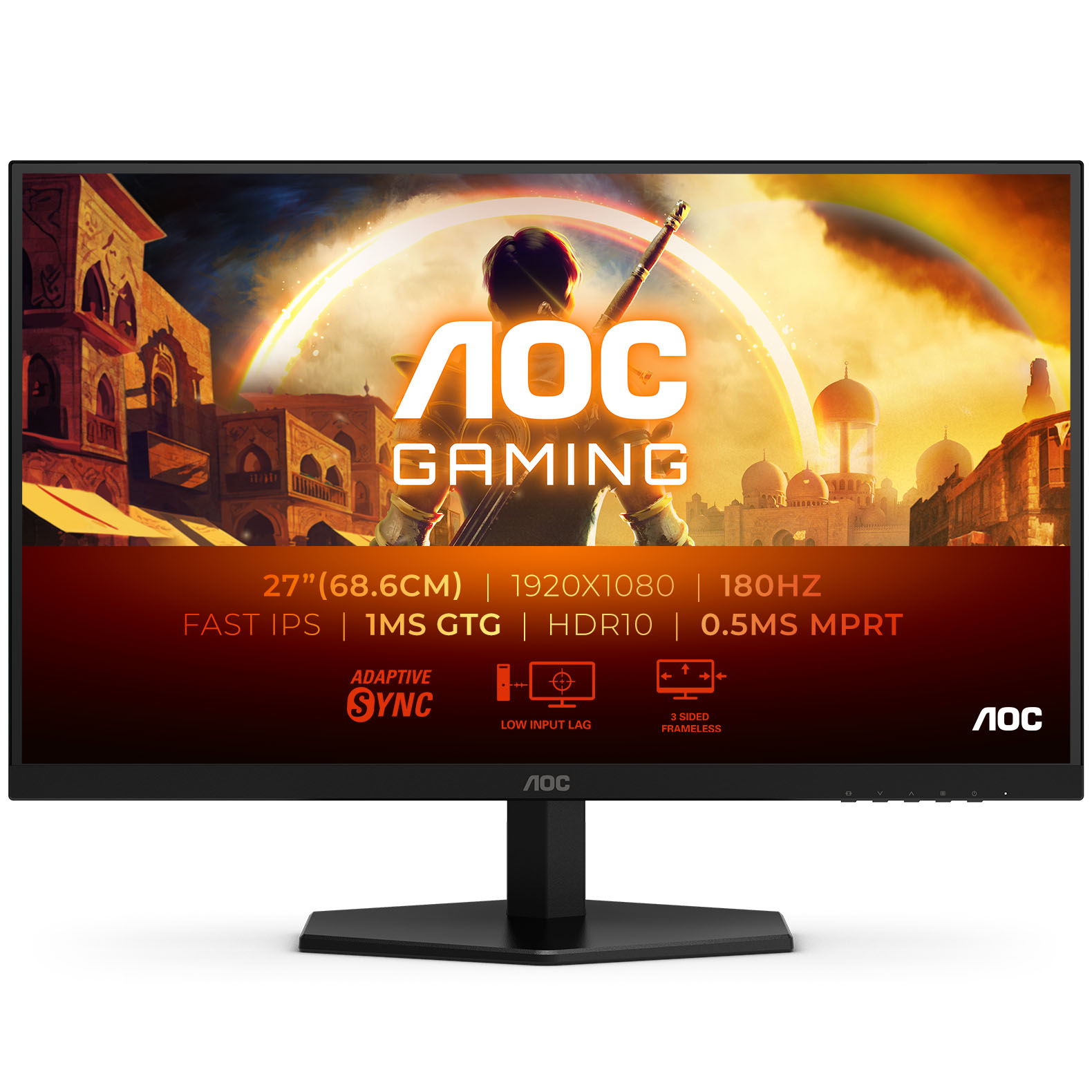 Picture of Picture of Monitor AOC Gaming 27" 27G42E IPS FHD 180Hz 1ms Adaptive Sync