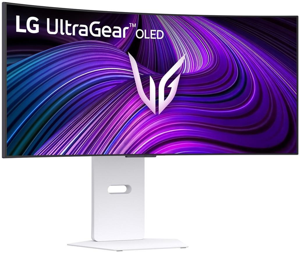 LG - Monitor Curvo Gaming LG UltrGear 34" 34GX90SA OLED WQHD 240Hz 0.03ms G-Sync Compatible Smart webOS Blanco