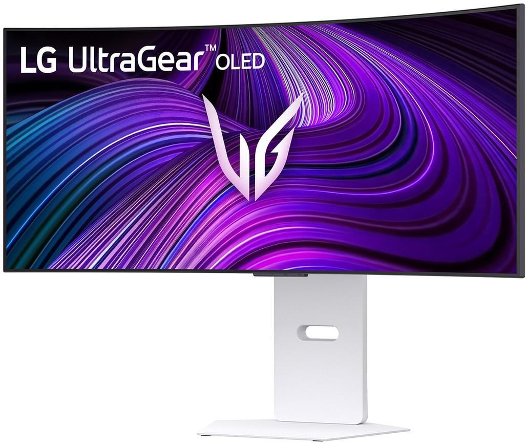 LG - Monitor Curvo Gaming LG UltrGear 34" 34GX90SA OLED WQHD 240Hz 0.03ms G-Sync Compatible Smart webOS Blanco