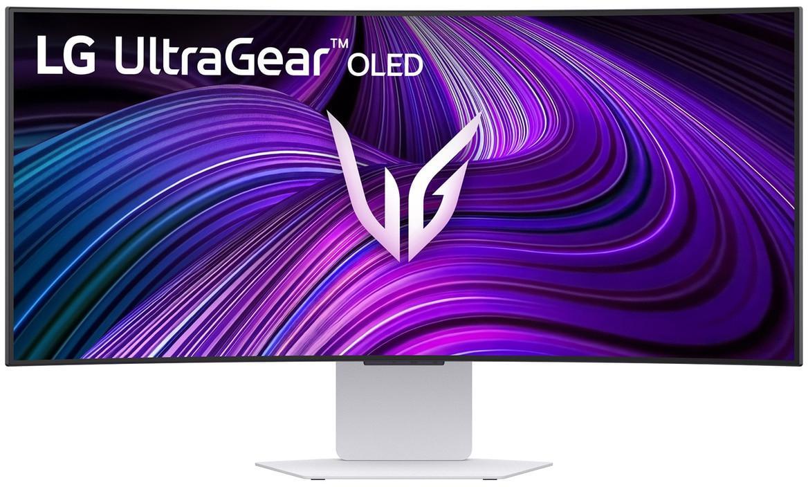 LG - Monitor Curvo Gaming LG UltrGear 34" 34GX90SA OLED WQHD 240Hz 0.03ms G-Sync Compatible Smart webOS Blanco