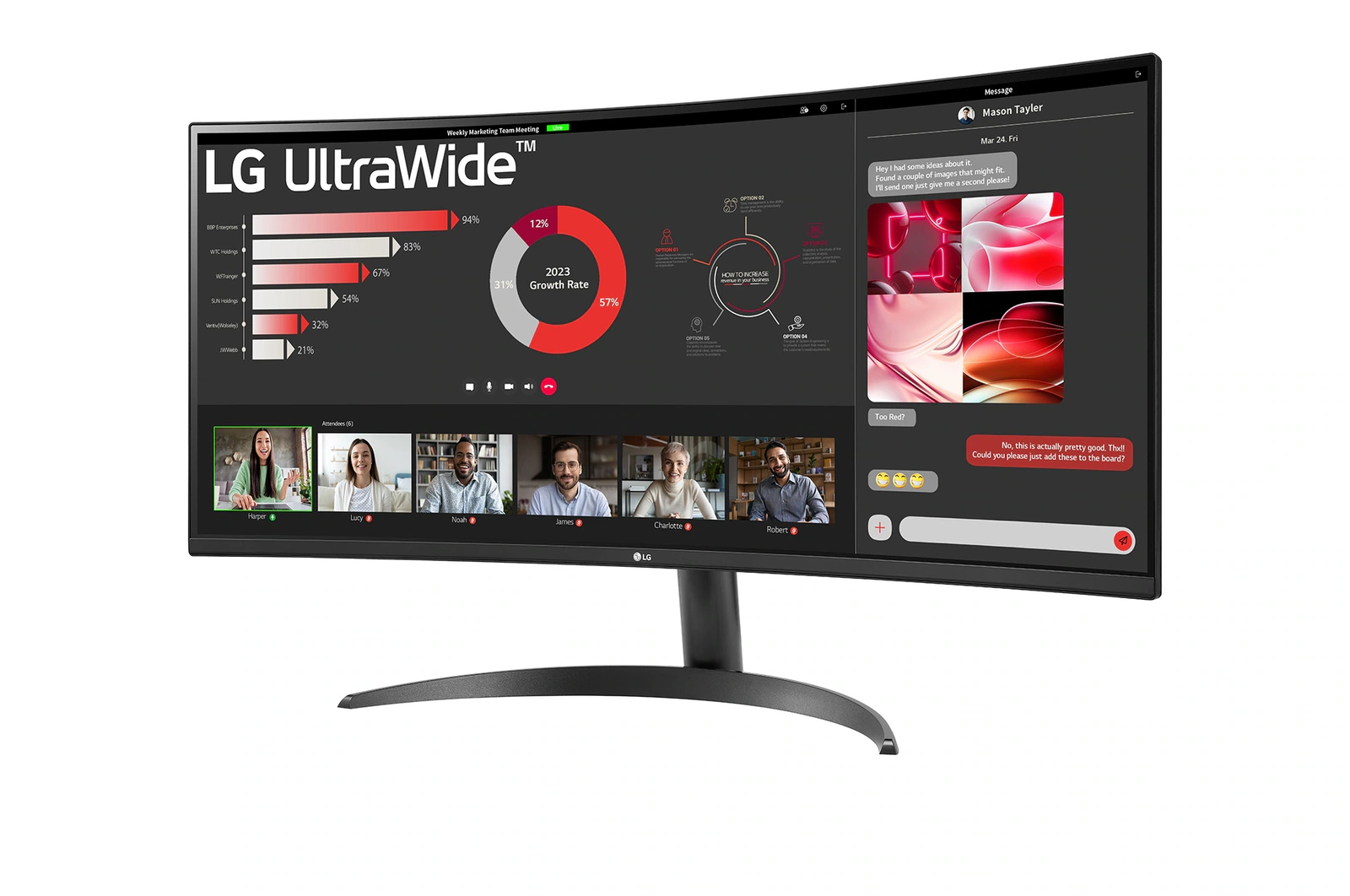 Picture of Picture of Monitor Curvo LG UltraWide 34" 34WR50QK-B VA UWQHD 100Hz 5ms sRGB99%
