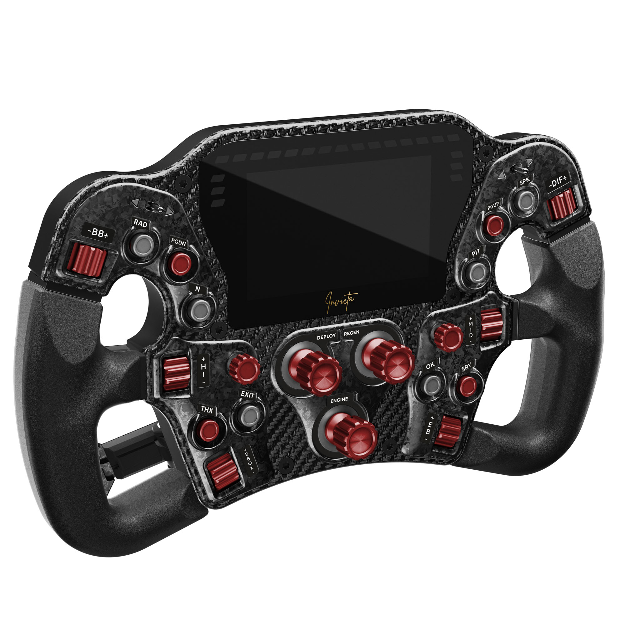 Picture of Picture of Volante Asetek SimSports Invicta Formula 4.3" LCD, USB-C, Red on Black