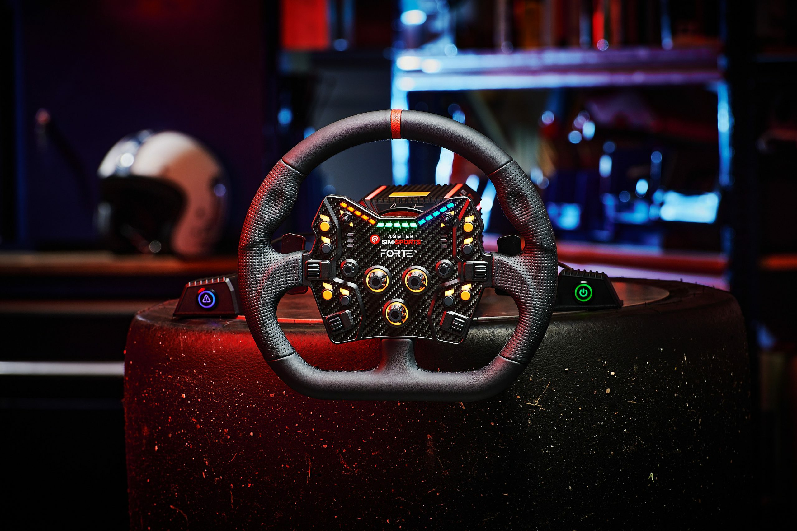 asetek-simsports - Asetek SimSports GT Rim - Closed D, Leder - schwarz