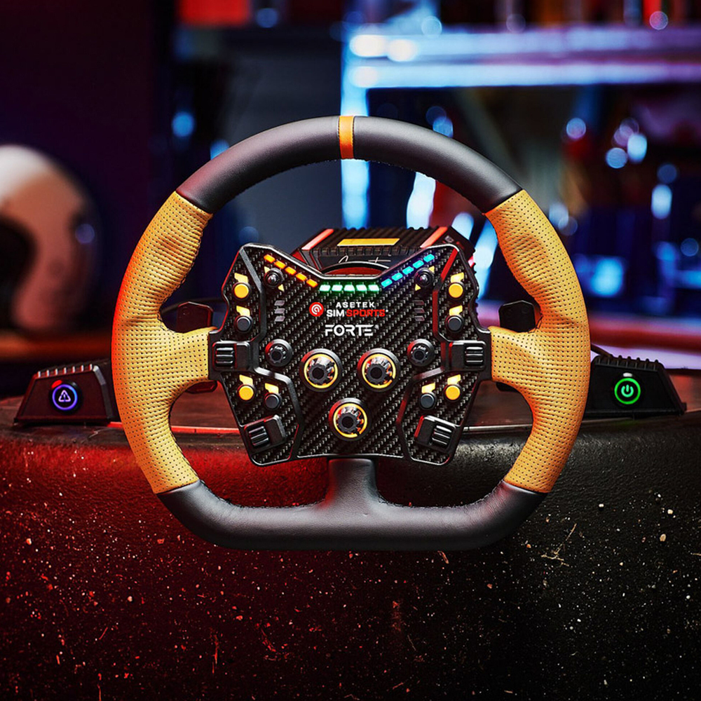 asetek-simsports - Asetek SimSports GT Rim - Closed D, Leder - orange