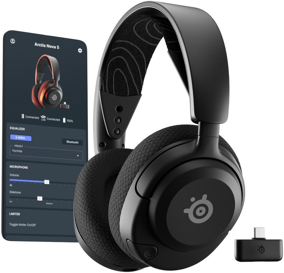 SteelSeries - Auriculares SteelSeries Arctis Nova 5 Wireless/Bluetooth Negro