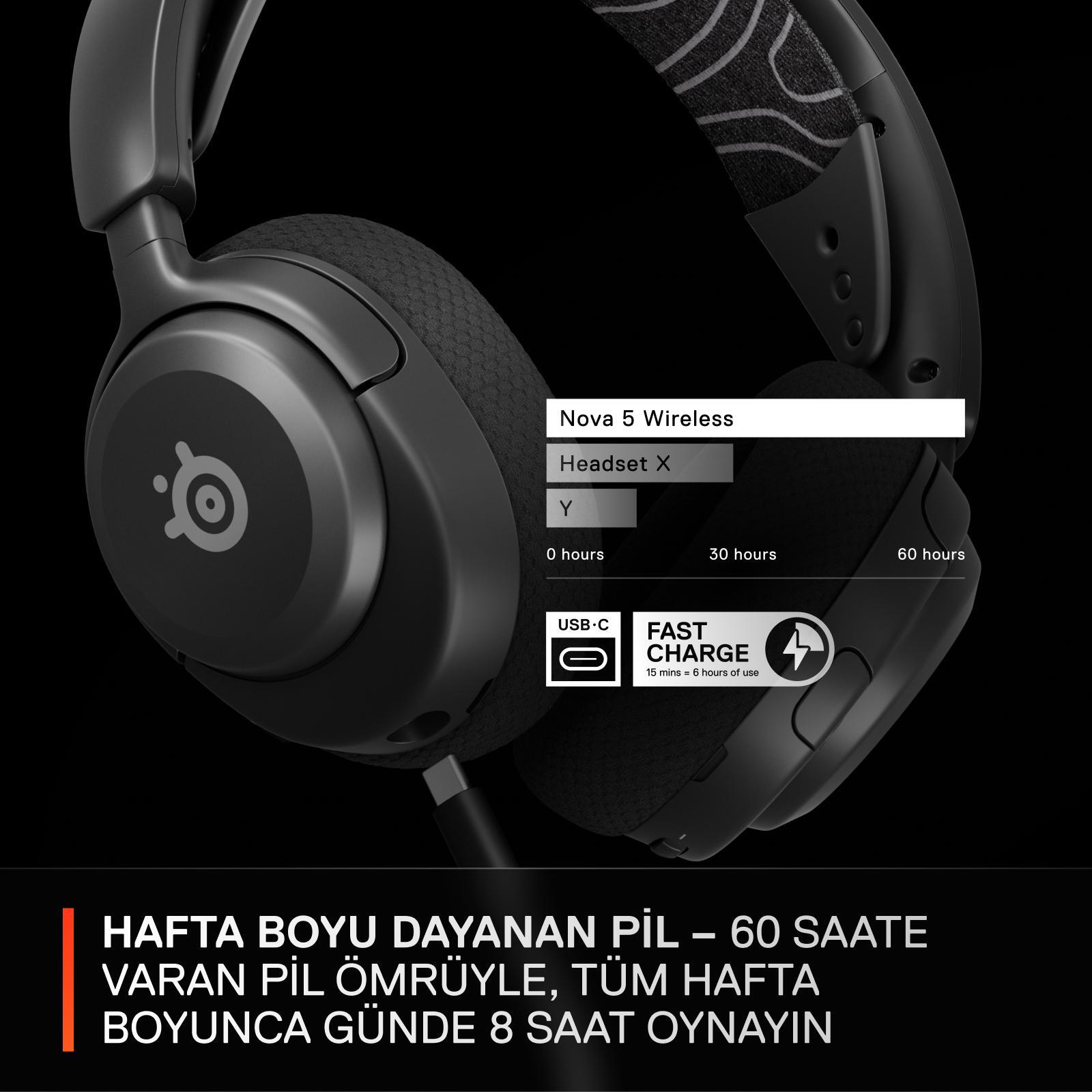 SteelSeries - Auriculares SteelSeries Arctis Nova 5 Wireless/Bluetooth Negro
