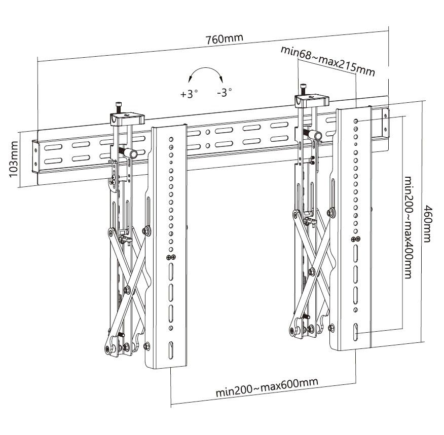 equip - Soporte de Pared Equip para TV 37" a 70" Pop-Out Bracket