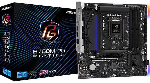 ASRock - Asrock B760M PG Riptide Intel B760 LGA 1700 micro ATX