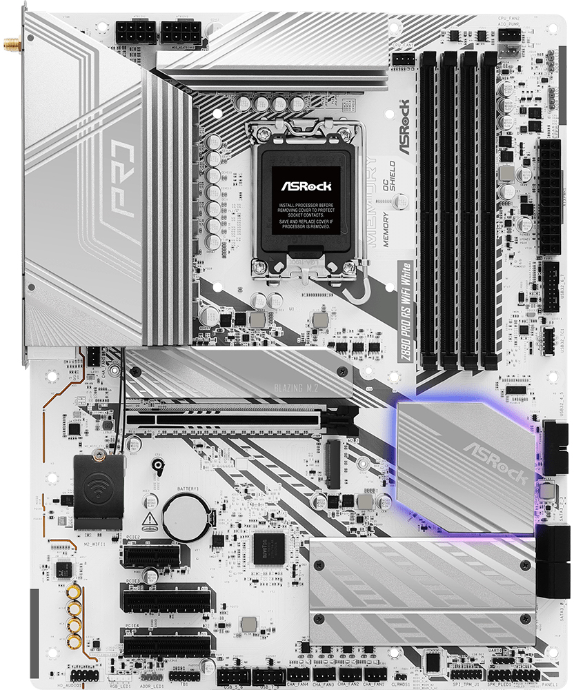 Picture of Picture of Placa Base ASRock Z890 Pro RS WiFi White