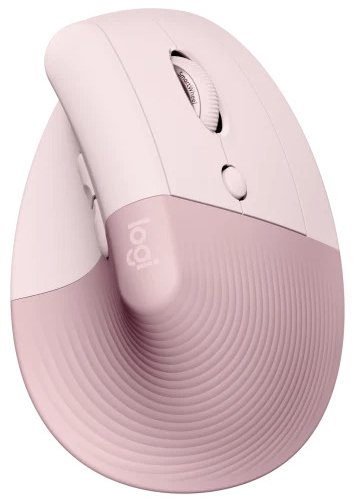 Logitech - Ratón Laser Logitech Lift Vertical Ergonómico Wireless 4000DPI Rosa