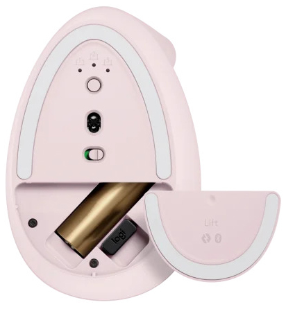 Logitech - Ratón Laser Logitech Lift Vertical Ergonómico Wireless 4000DPI Rosa