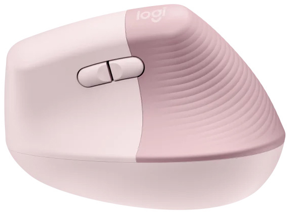 Logitech - Ratón Laser Logitech Lift Vertical Ergonómico Wireless 4000DPI Rosa