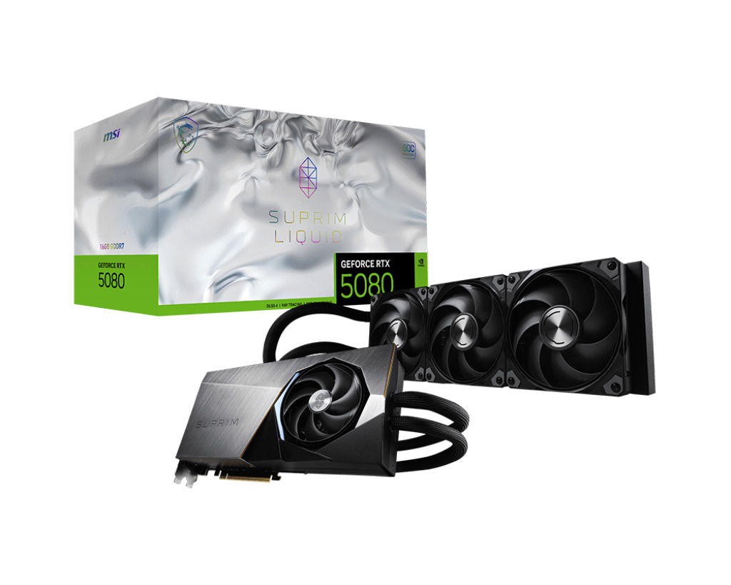 Picture of Picture of Tarjeta Gráfica MSI GeForce® RTX 5080 SUPRIM LIQUID SOC 16GB GDDR7 DLSS4