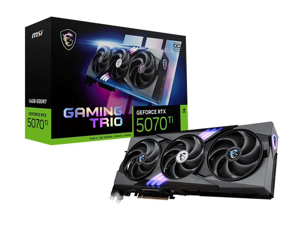 Picture of Picture of Tarjeta Gráfica MSI GeForce® RTX 5070 Ti GAMING TRIO OC PLUS 16GB GDDR7 DLSS4