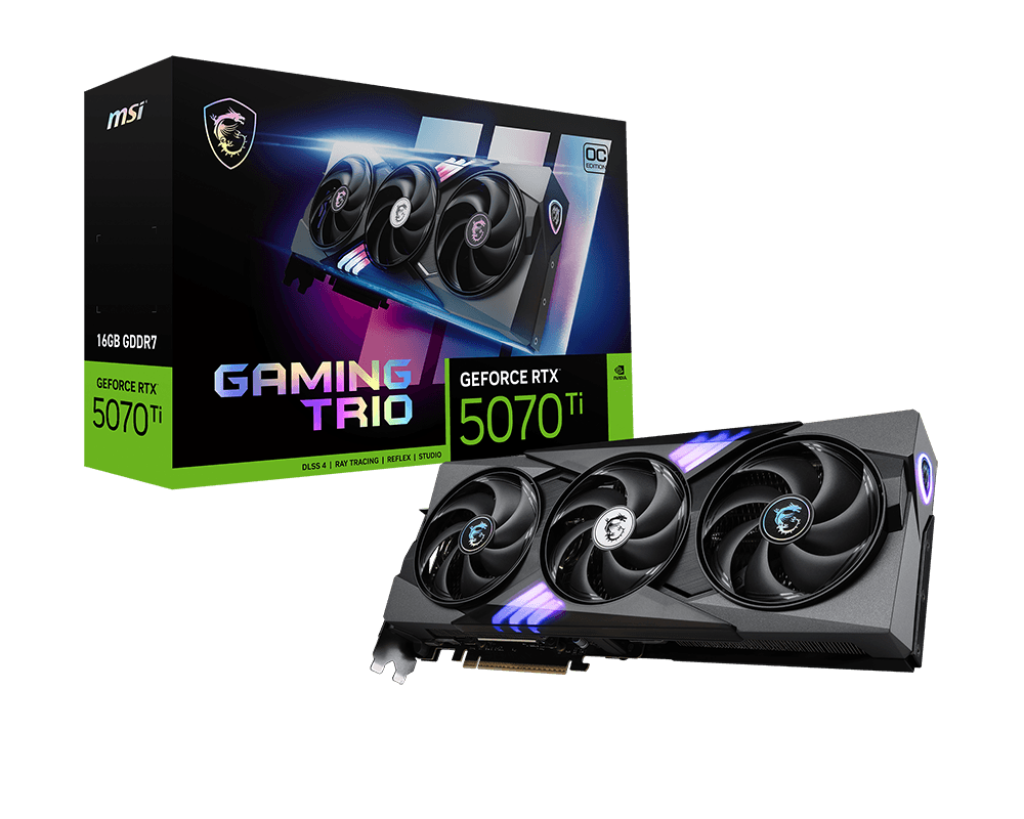 Picture of Picture of Tarjeta Gráfica MSI GeForce® RTX 5070 Ti GAMING TRIO OC 16GB GDDR7 DLSS4