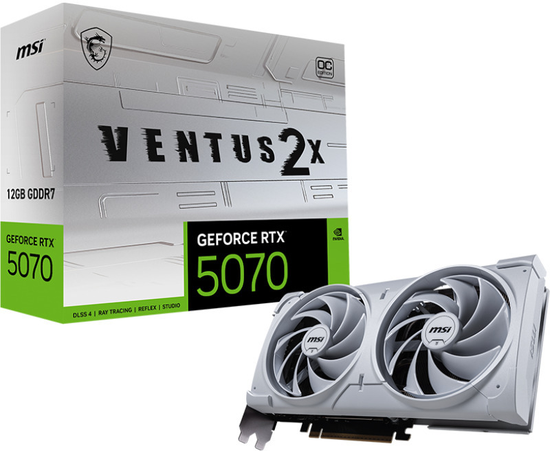 Picture of Picture of Tarjeta Gráfica MSI GeForce® RTX 5070 VENTUS 2X OC WHITE 12GB GDDR7 DLSS4