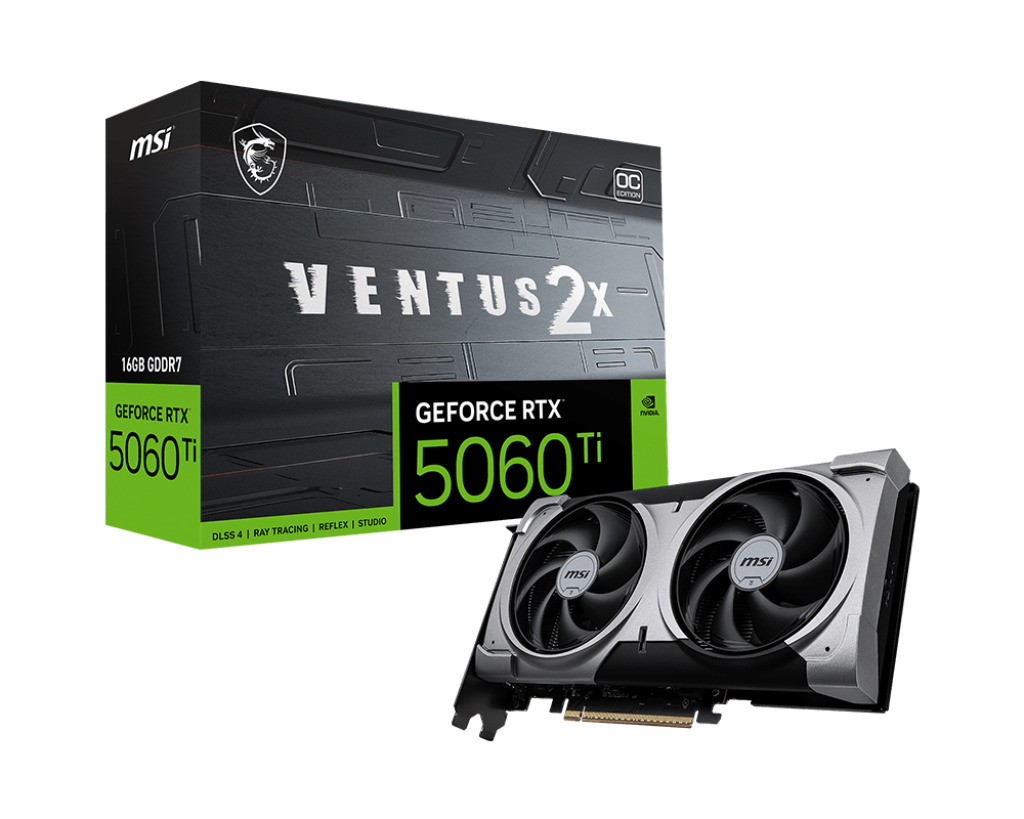 Picture of Picture of Tarjeta Gráfica MSI GeForce® RTX 5060 Ti VENTUS 2X OC PLUS 8GB GDDR7 DLSS4
