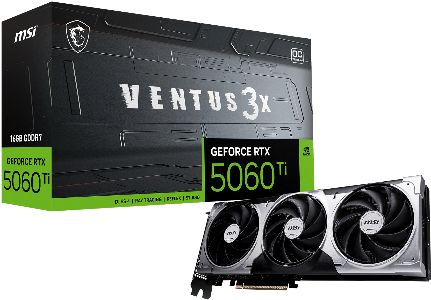Picture of Picture of Tarjeta Gráfica MSI GeForce® RTX 5060 Ti VENTUS 3X OC 16GB GDDR7 DLSS4