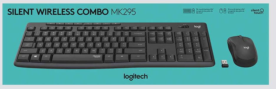 Logitech - Teclado + Ratón Logitech MK295 Silent Wireless (PT)