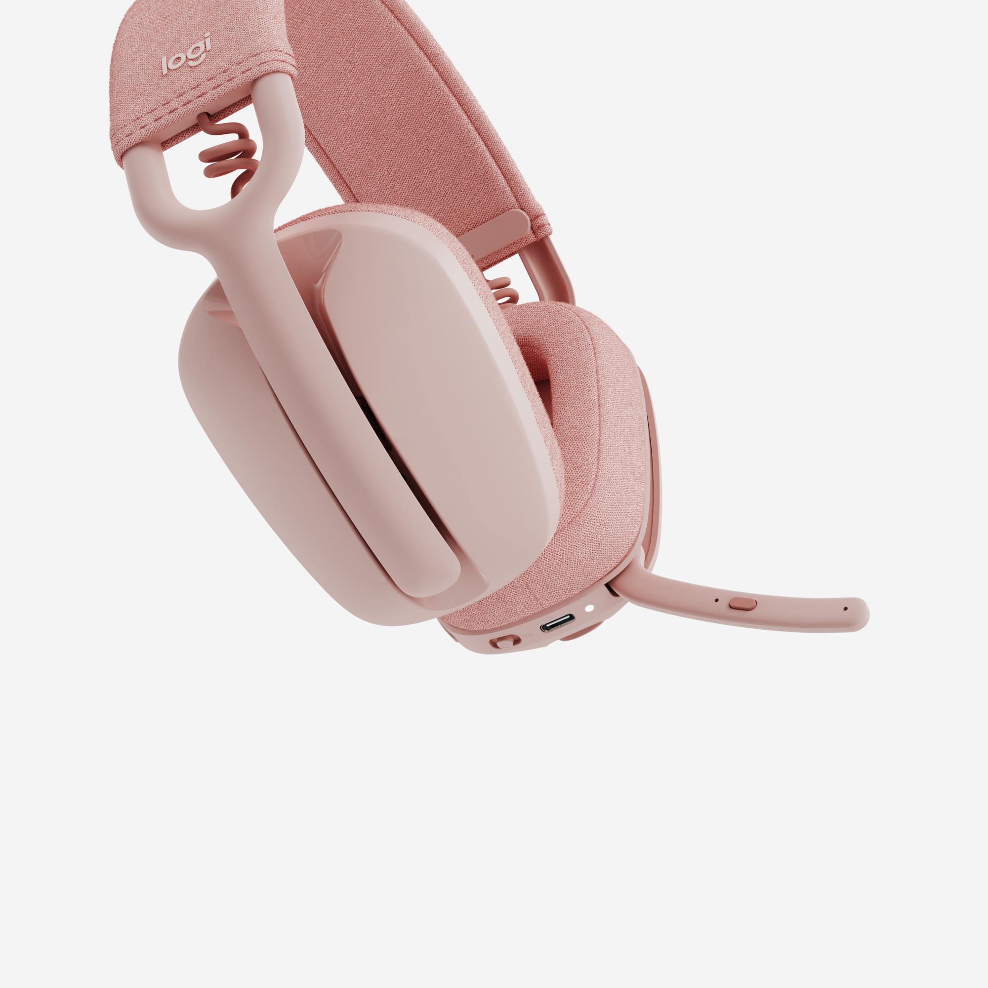 Logitech - Auriculares Logitech ZONE Vibe 100 Bluetooth Rosa