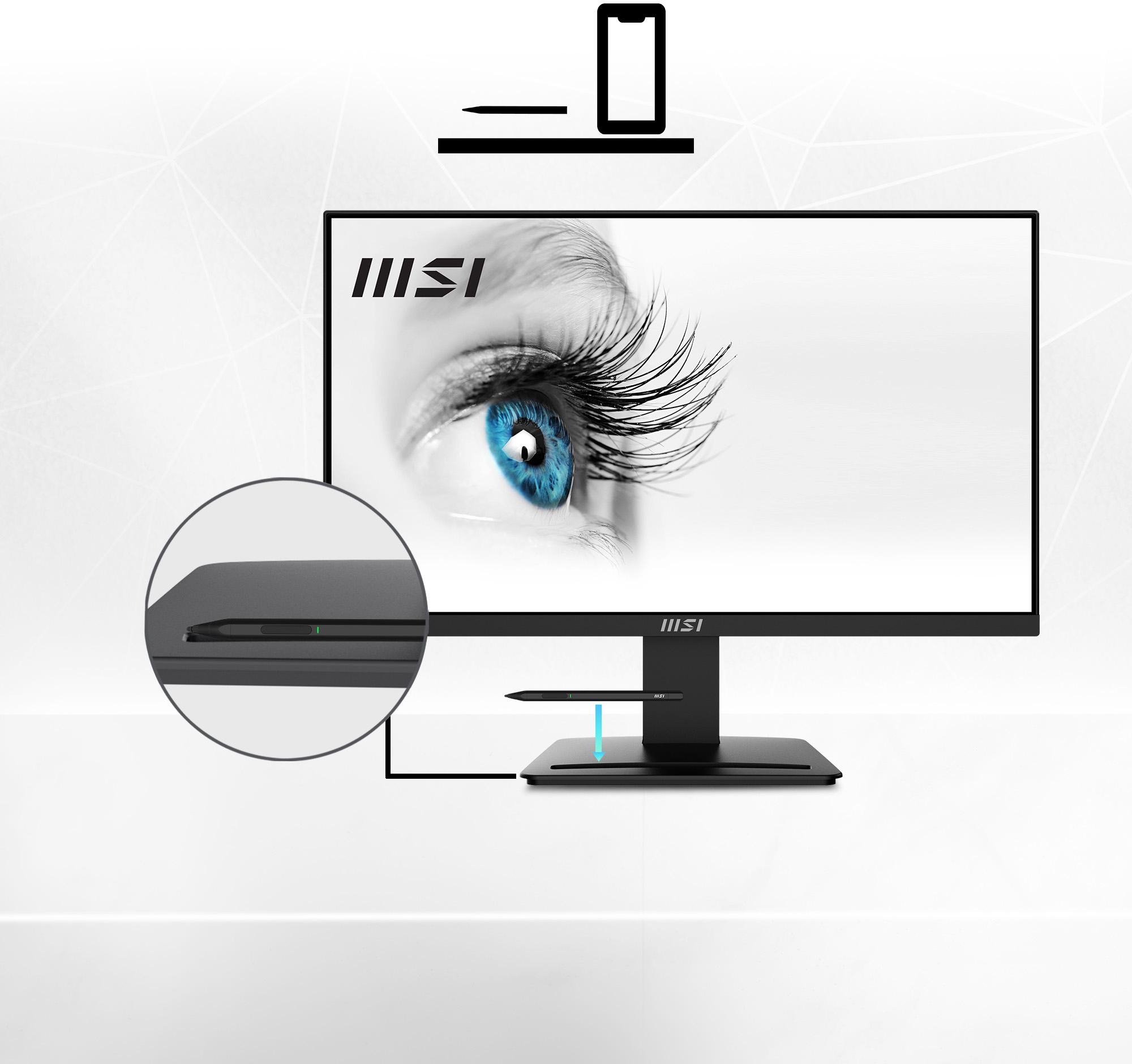 MSI - Monitor MSI 23.8" PRO MP2412 VA FHD 100Hz FreeSync (Adaptive Sync)