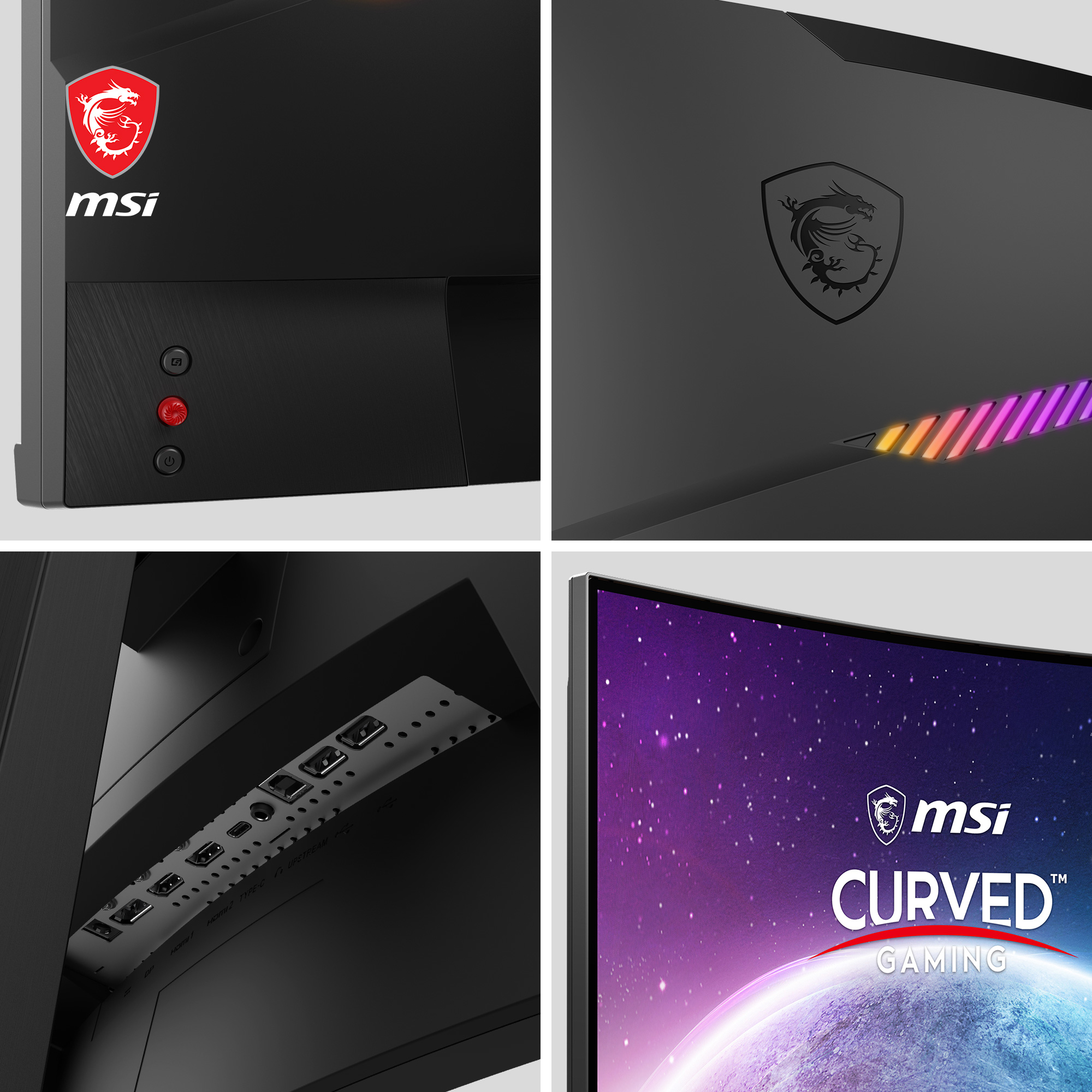MSI - Monitor Curvo MSI 27" MAG 275CQRF QD VA WQHD 170Hz 1ms FreeSync Premium