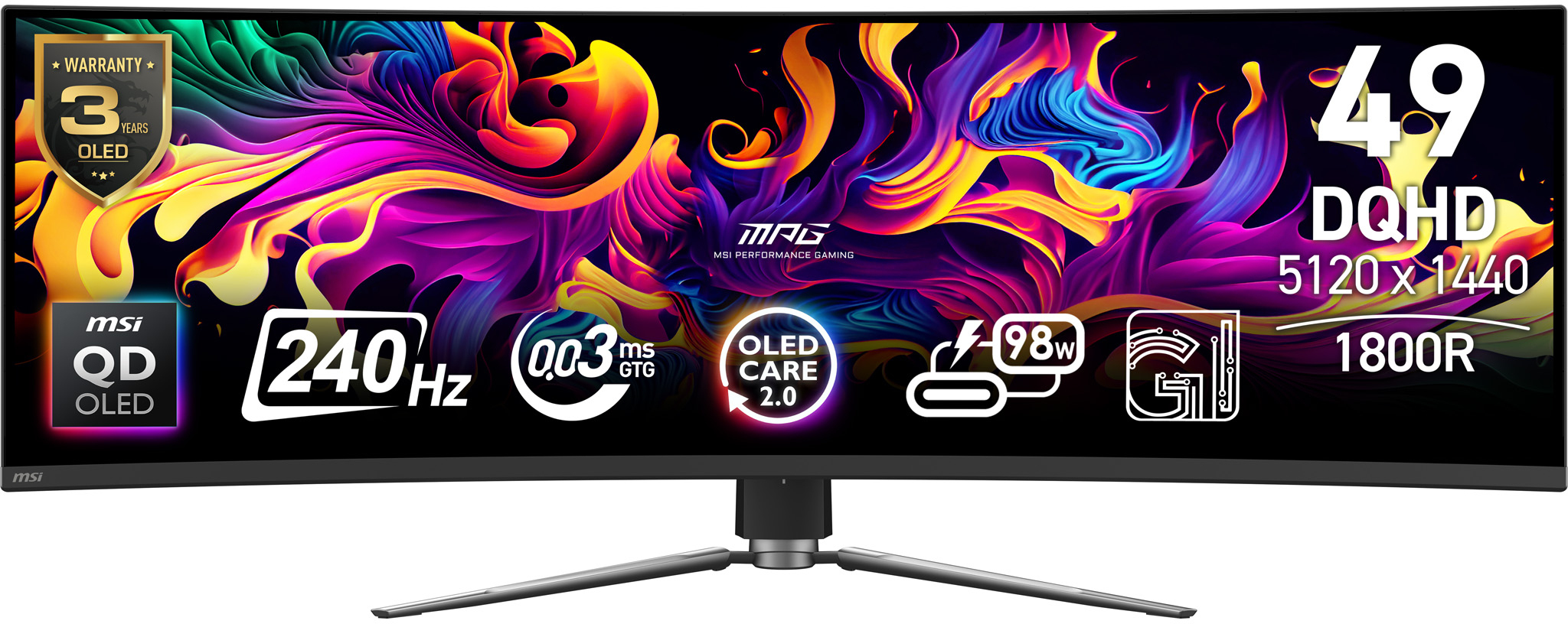 Picture of Picture of Monitor Curvo MSI MPG 491CQPX QD-OLED 49" DQHD 240Hz USB-C