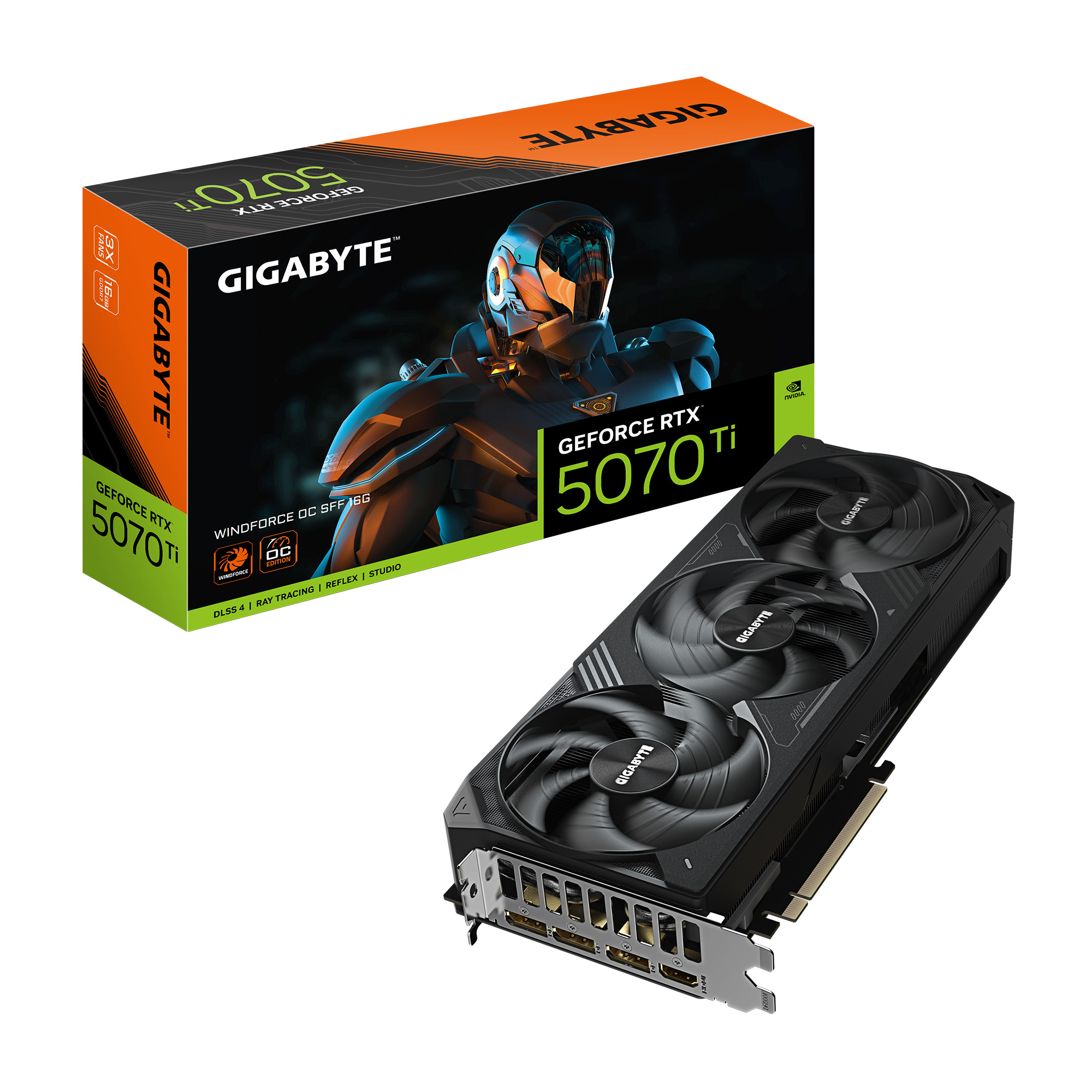 Picture of Picture of Tarjeta Gráfica Gigabyte GeForce® RTX 5070 Ti Windforce OC SFF 16GB GDDR7 DLSS4