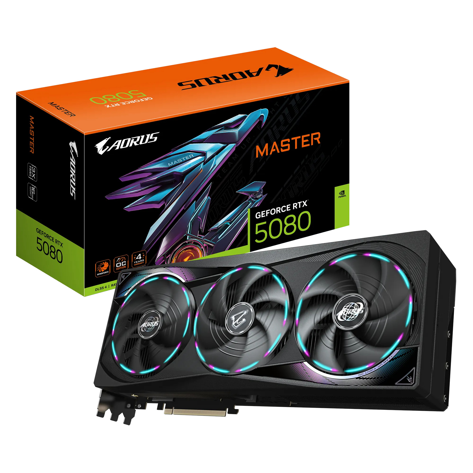 Picture of Picture of Tarjeta Gráfica Gigabyte GeForce® RTX 5080 Aorus Master 16GB GDDR7 DLSS3