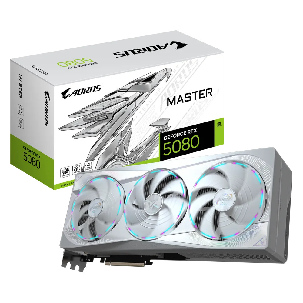 Picture of Picture of Tarjeta Gráfica Gigabyte GeForce® RTX 5080 Master Ice 16GB GDDR7 DLSS4